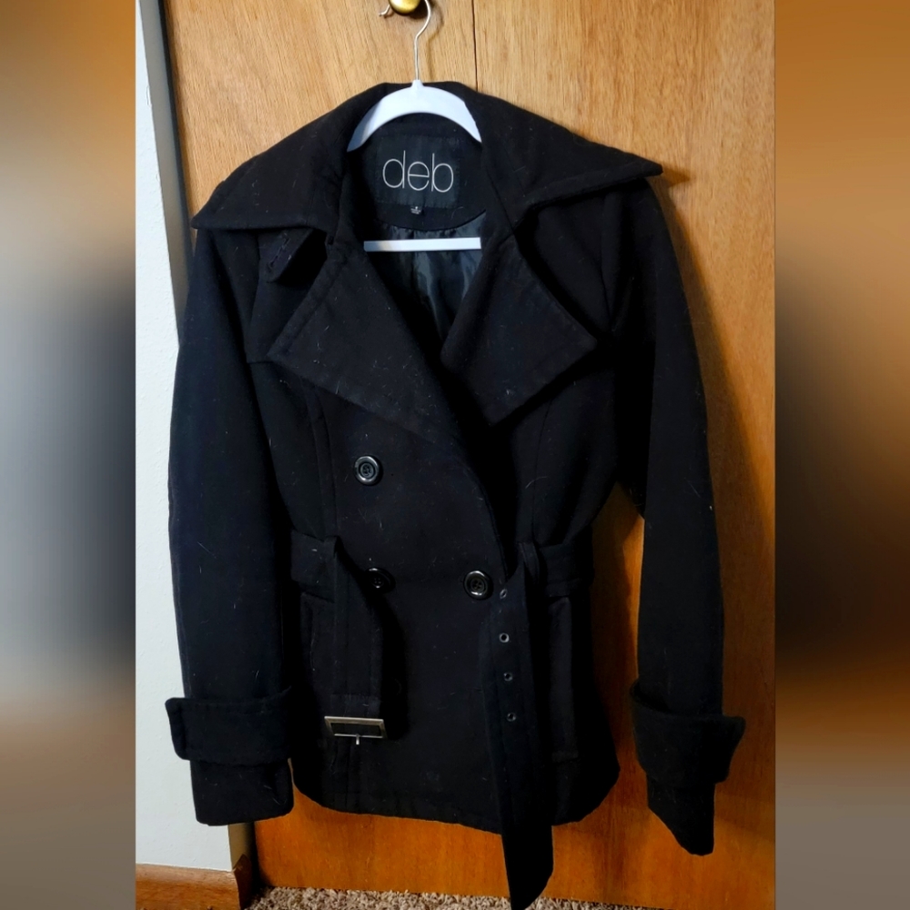 Black pea coat